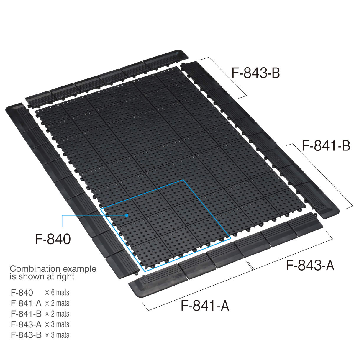 Hozan F-840 / 841 / 843 ESD FLOOR MATS