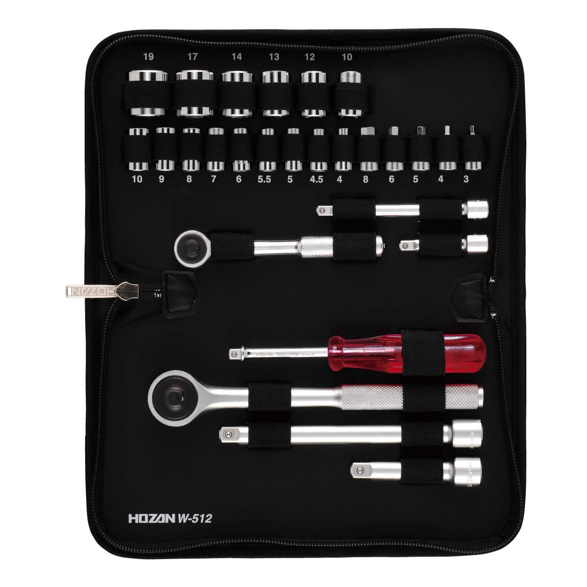 Hozan W-512 SOCKET WRENCH SET Hozan W-512 SOCKET WRENCH SET