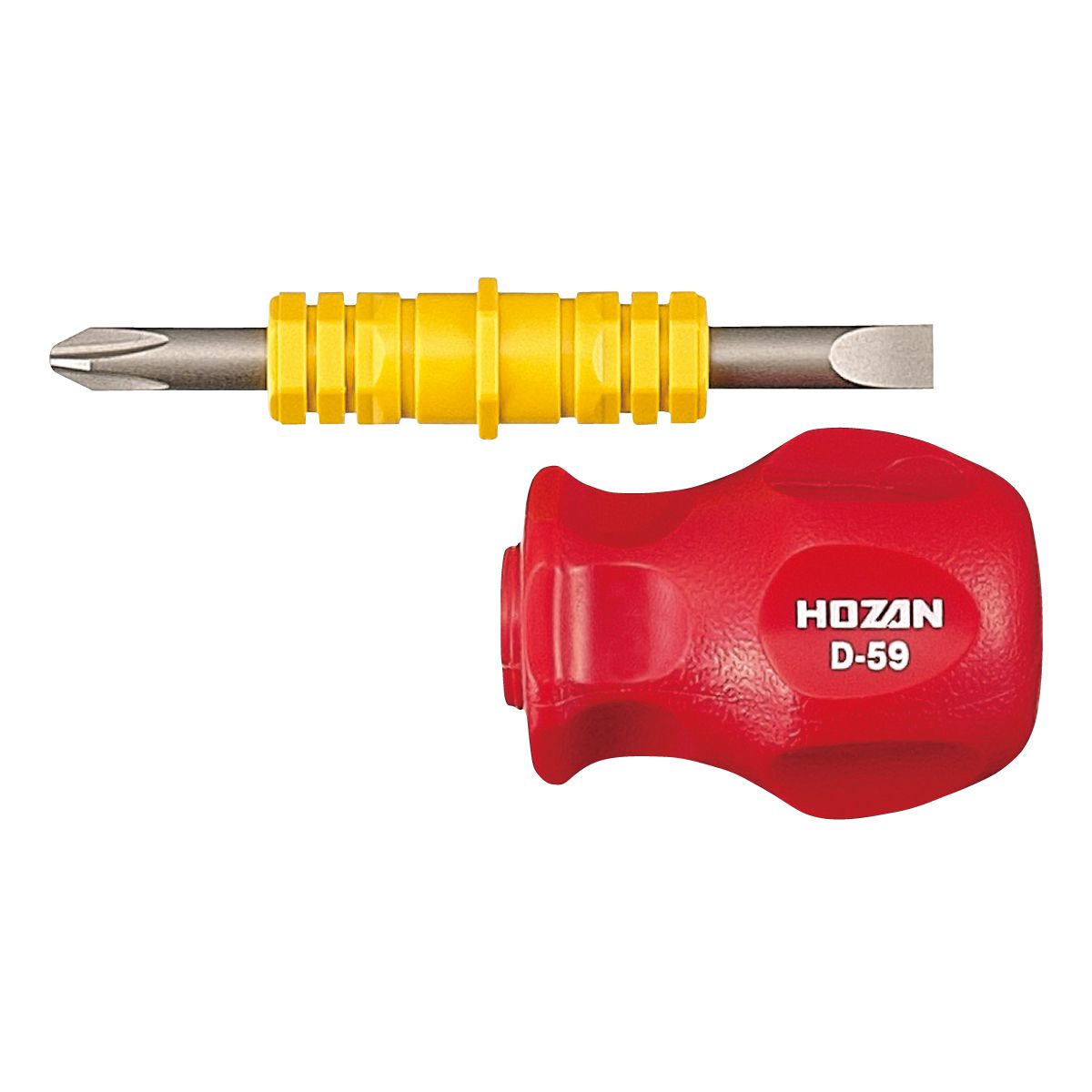 Hozan D-59 REVERSIBLE STUBBY SCREWDRIVER + - Hozan D-59 REVERSIBLE STUBBY SCREWDRIVER + -